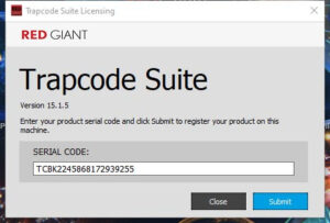 Red Giant Trapcode Suite Serial Key